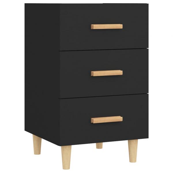 ARDEBO.de - Nachttisch Schwarz 40x40x66 cm Holzwerkstoff