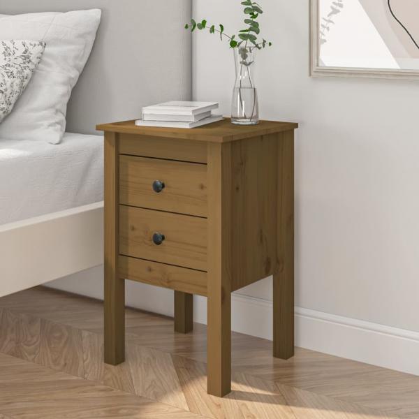 ARDEBO.de - Nachttisch Honigbraun 40x35x61,5 cm Massivholz Kiefer