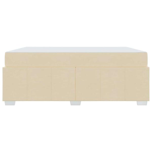 Bettgestell mit Matratze Creme 180 x 200 cm Stoff