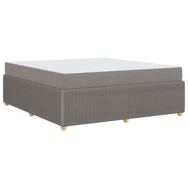 Bettgestell mit Matratze mit Matratze Taupe 180 x 200 cm Stoff
