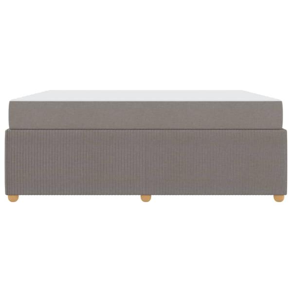 Bettgestell mit Matratze mit Matratze Taupe 180 x 200 cm Stoff