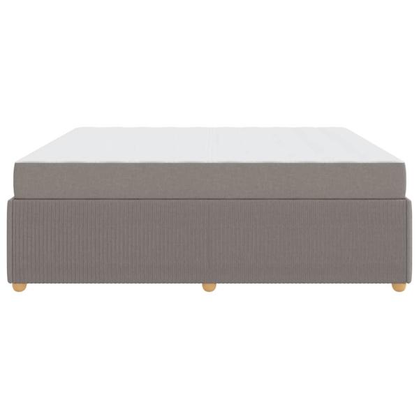Bettgestell mit Matratze mit Matratze Taupe 180 x 200 cm Stoff