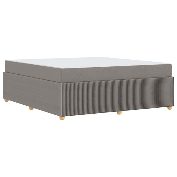 Bettgestell mit Matratze mit Matratze Taupe 180 x 200 cm Stoff