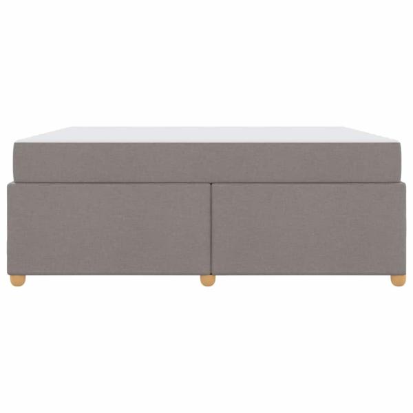 Bettgestell mit Matratze Taupe 180 x 200 cm Stoff