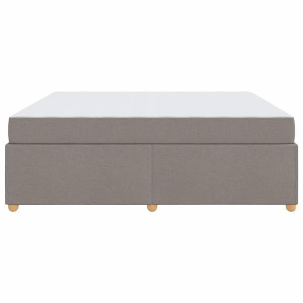 Bettgestell mit Matratze Taupe 180 x 200 cm Stoff
