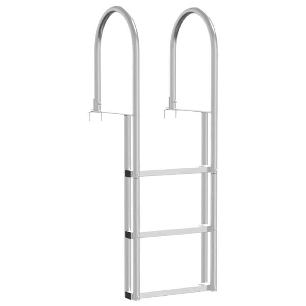 Dockleiter Silber 45 x 11.5 x 134 cm Aluminium
