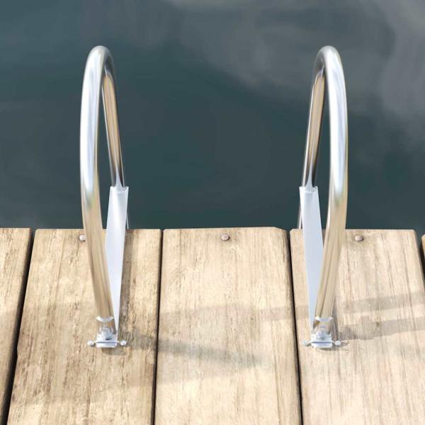 Dockleiter Silber 45 x 11.5 x 162 cm Aluminium