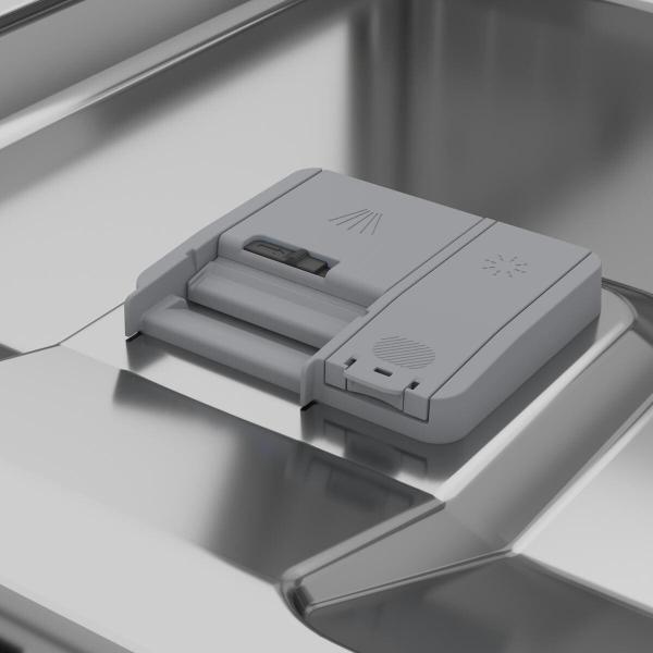 Beko BDSS28040XQ Teilintegrierter Geschirrspüler, 45 cm breit, 10 Maßgedecke, 8 Programme, WaterSafe+, SelFit, Edelstahl Fingerprint Free