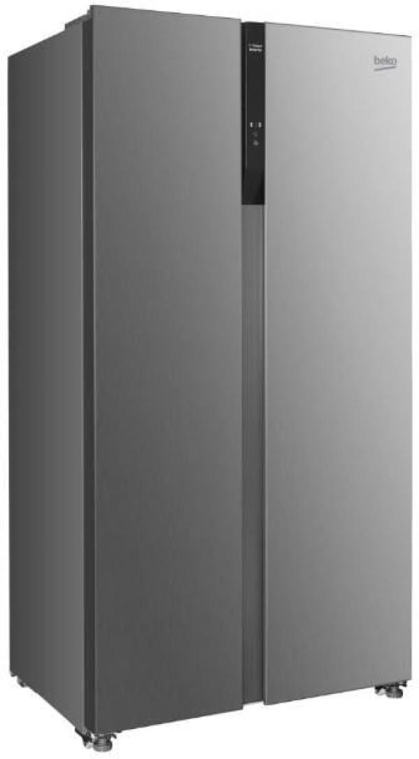 Beko GNO5323XPN Stand Side-by-Side Kombination, 91 cm breit, 532 L, NoFrost, Eco-Funktion, Urlaubsmodus, LED Illumination, Edelstahl