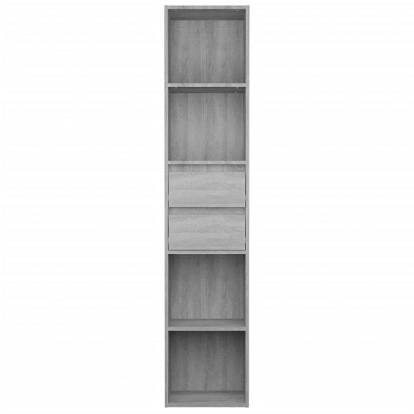 Bücherregal Grau Sonoma 36x30x171 cm Holzwerkstoff