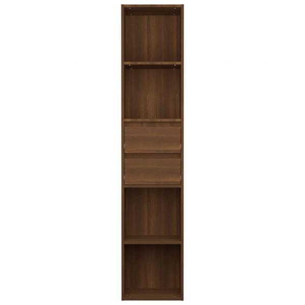 Bücherregal Braun Eichen-Optik 36x30x171 cm Holzwerkstoff
