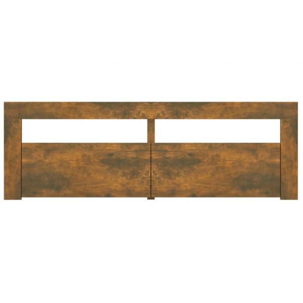 TV-Schrank mit LED-Leuchten Räuchereiche 120x35x40 cm