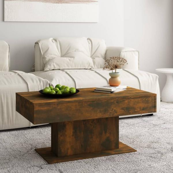 ARDEBO.de - Couchtisch Räuchereiche 96x50x45 cm Holzwerkstoff