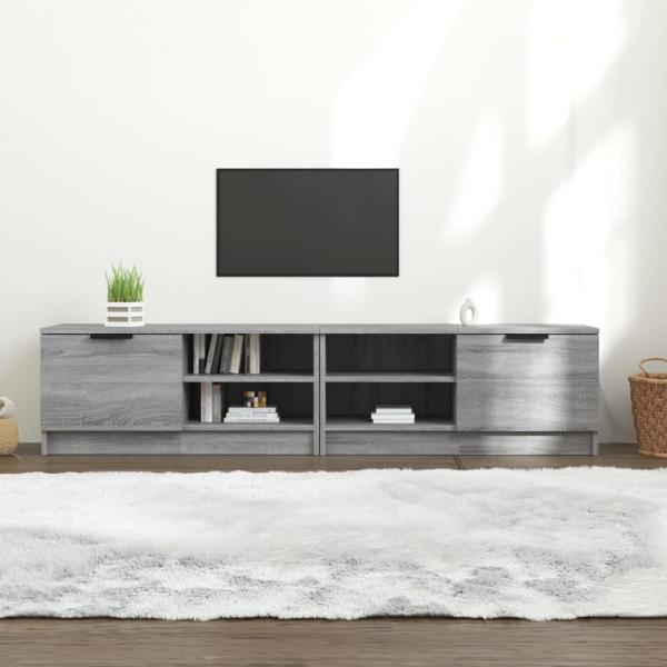 ARDEBO.de - TV-Schränke 2 Stk. Grau Sonoma 80x35x36,5 cm Holzwerkstoff