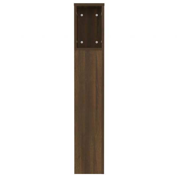 Kopfteil mit Ablagen Braun Eichen-Optik 120x18,5x102,5 cm