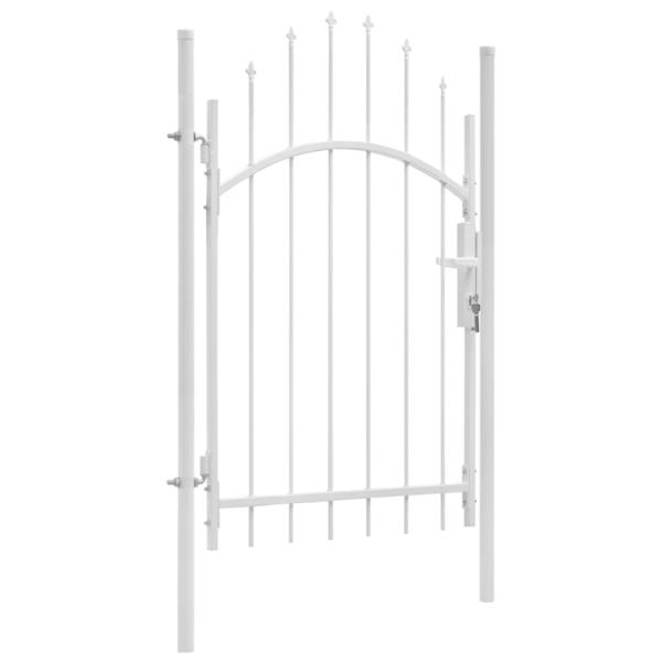 Gartentor Stahl 1x2,25 m Weiß