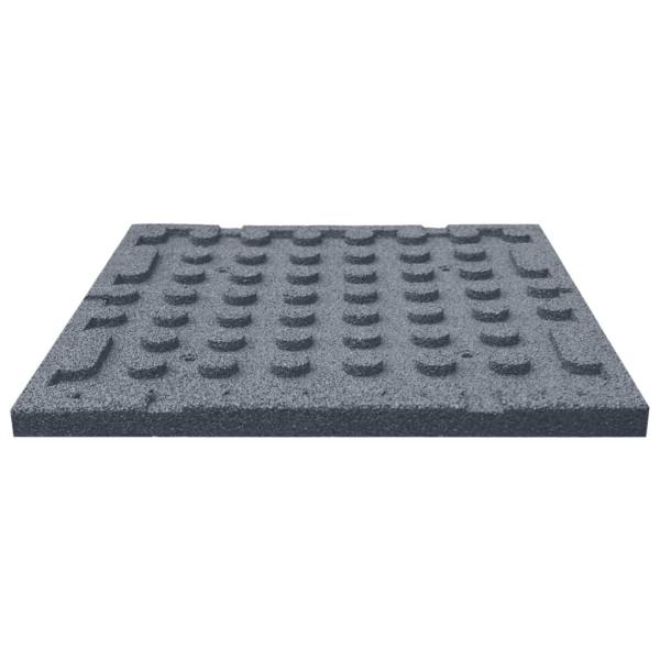 Fallschutzplatten 24 Stück Gummi 50x50x3 cm Grau