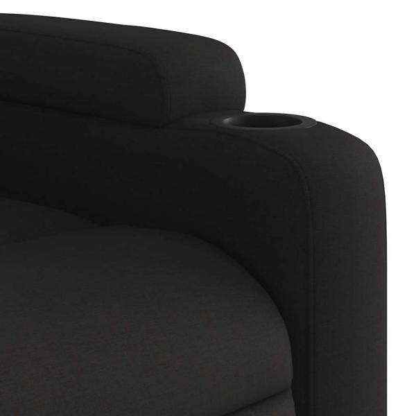 Massage-Relaxsessel, schwarzer Stoff