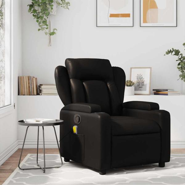 ARDEBO.de - Massage-Relaxsessel, Kunstleder, Schwarz