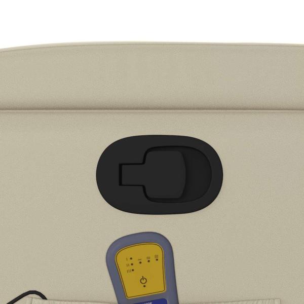 Massagesessel mit Relaxfunktion, Kunstleder, Creme