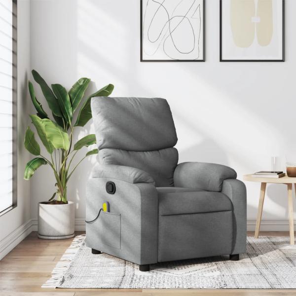 ARDEBO.de - Massage-Relaxsessel, hellgrauer Stoff