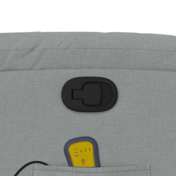 Massage-Relaxsessel, hellgrauer Stoff