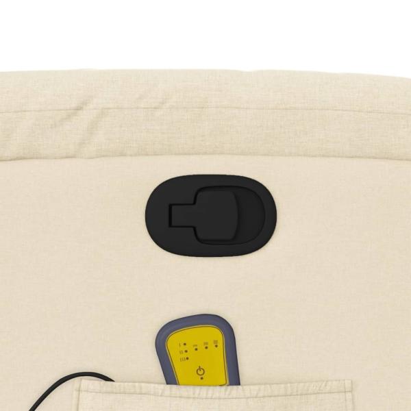 Massage-Relaxsessel, cremefarbener Stoff