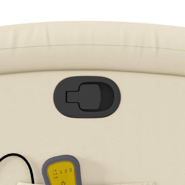 Massagesessel mit Relaxfunktion, Kunstleder, Creme
