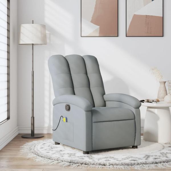 ARDEBO.de - Massage-Relaxsessel, hellgrauer Stoff