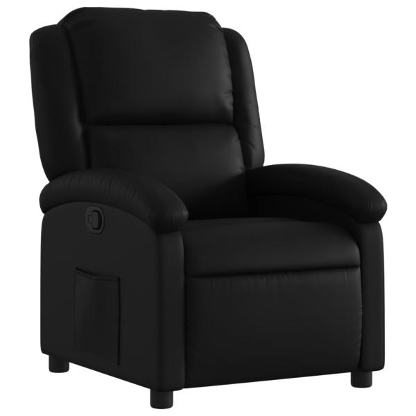 Relaxsessel, Kunstleder, Schwarz