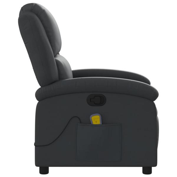 Massagesessel Relaxsessel Echtleder Schwarz