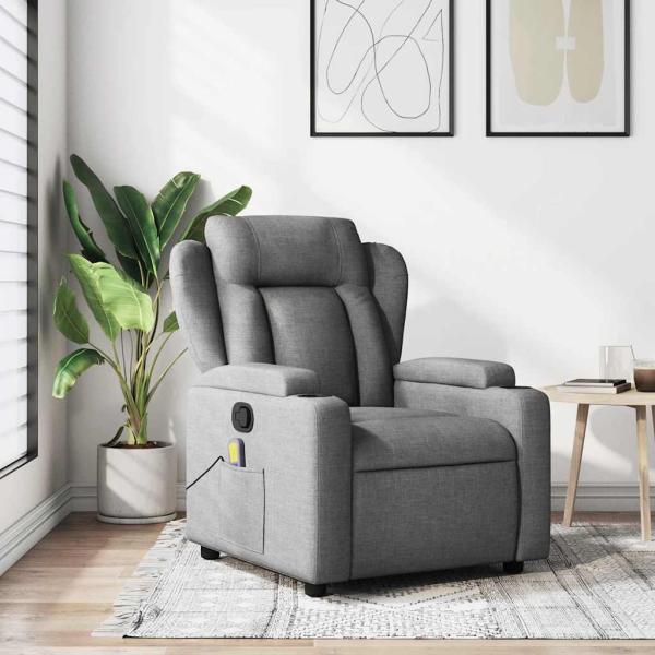 ARDEBO.de - Massage-Relaxsessel, Stoff, Dunkelgrau