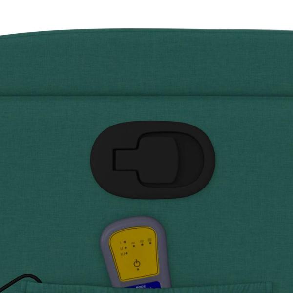 Massage-Relaxsessel, dunkelgrüner Stoff