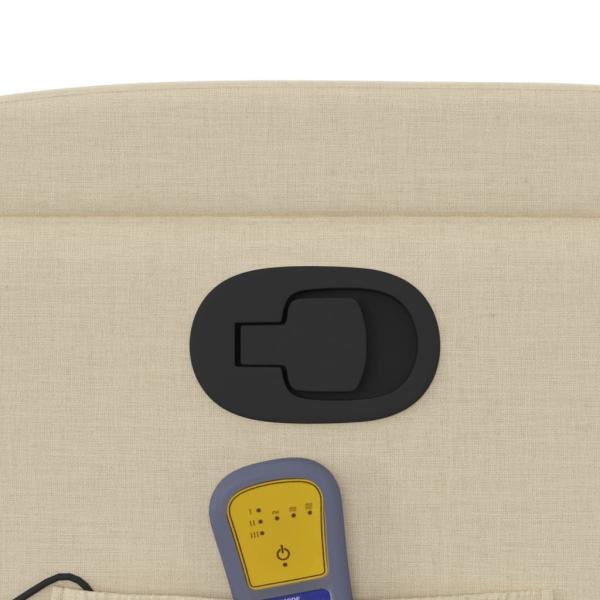 Massage-Relaxsessel, cremefarbener Stoff