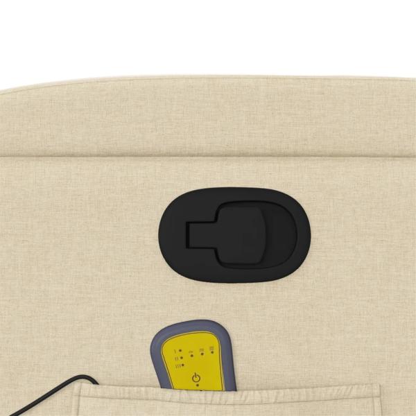 Massage-Relaxsessel, cremefarbener Stoff