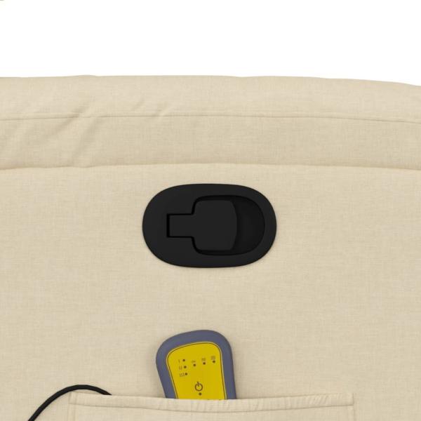 Massage-Relaxsessel, cremefarbener Stoff