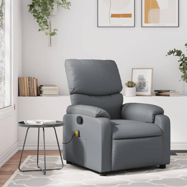 ARDEBO.de - Massagesessel Relaxsessel Grau Kunstleder