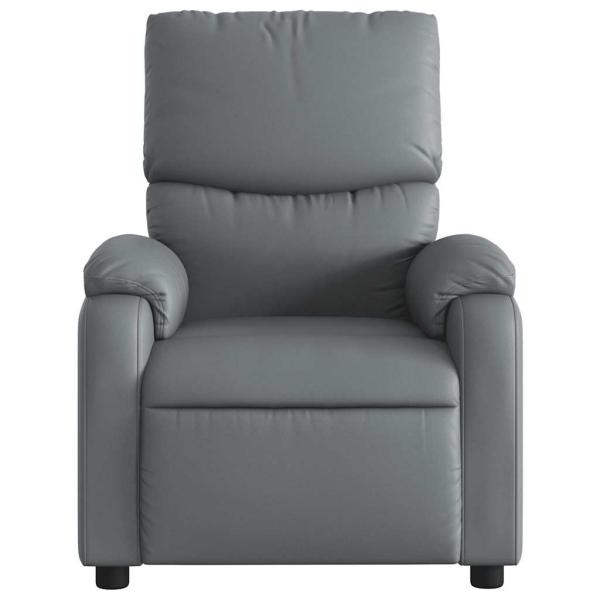 Massagesessel Relaxsessel Grau Kunstleder