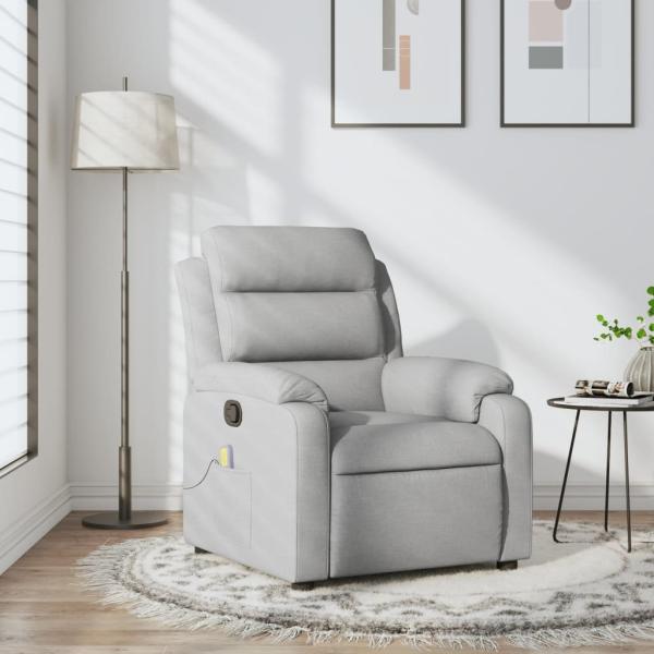 ARDEBO.de - Massage-Relaxsessel, hellgrauer Stoff