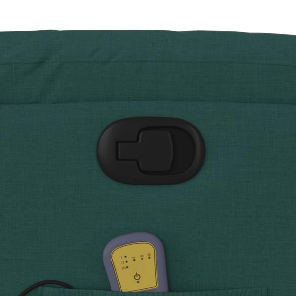 Massage-Relaxsessel, dunkelgrüner Stoff