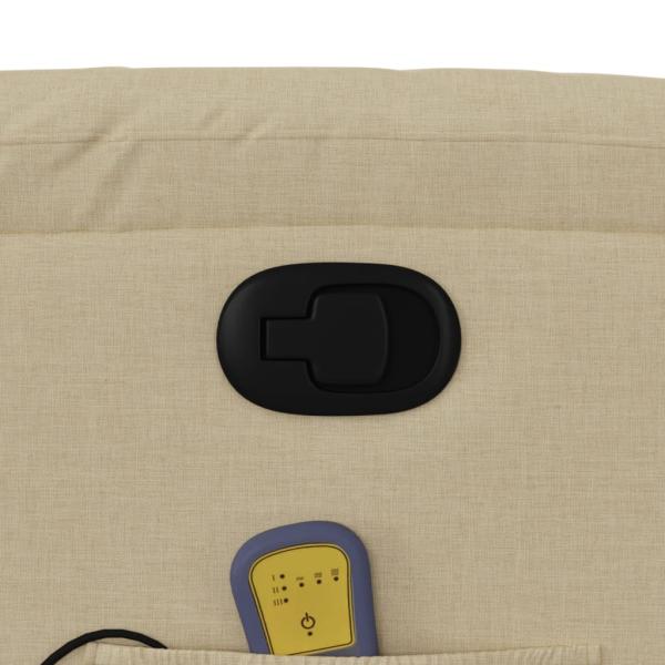 Massage-Relaxsessel, cremefarbener Stoff