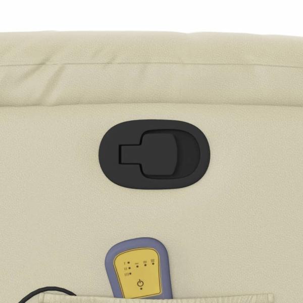 Massagesessel mit Relaxfunktion, Kunstleder, Creme