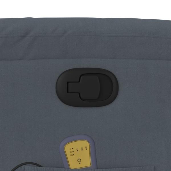 Massage-Relaxsessel, dunkelgrauer Samt