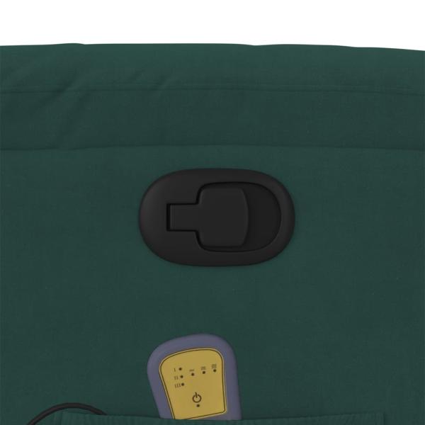 Massage-Relaxsessel, dunkelgrüner Samt