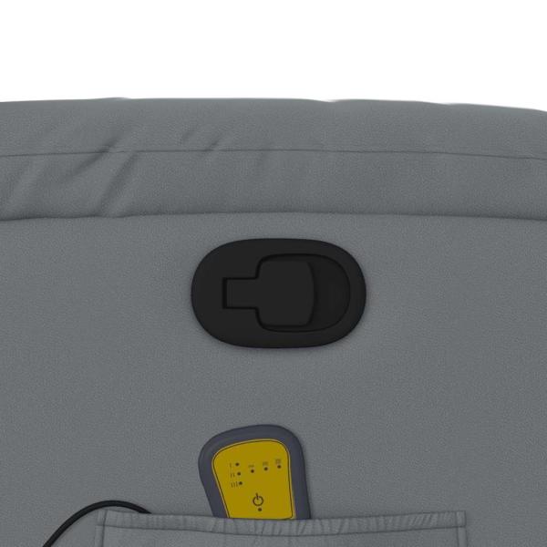 Massagesessel Relaxsessel Grau Kunstleder