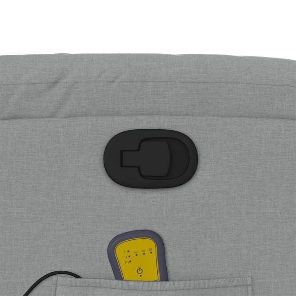 Massage-Relaxsessel, hellgrauer Stoff