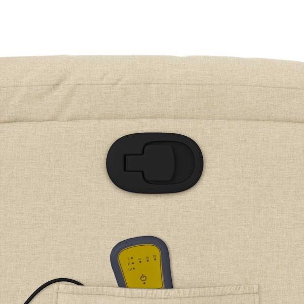 Massage-Relaxsessel, cremefarbener Stoff