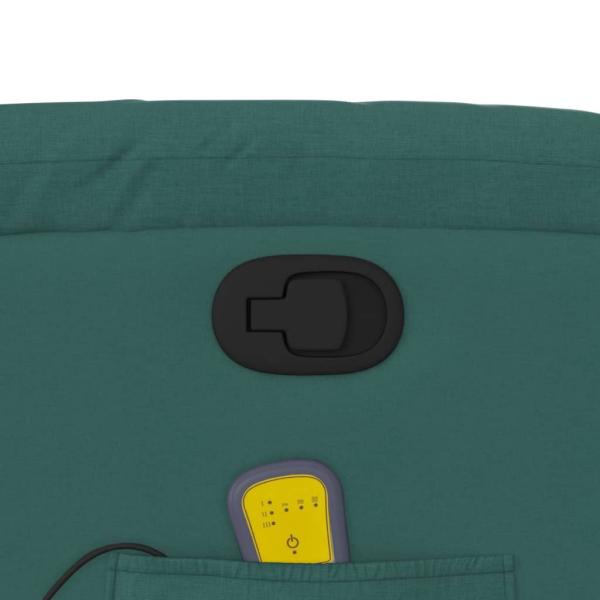 Massage-Relaxsessel, dunkelgrüner Stoff