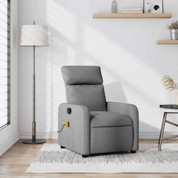 ARDEBO.de - Massage-Relaxsessel Hellgrau Stoff