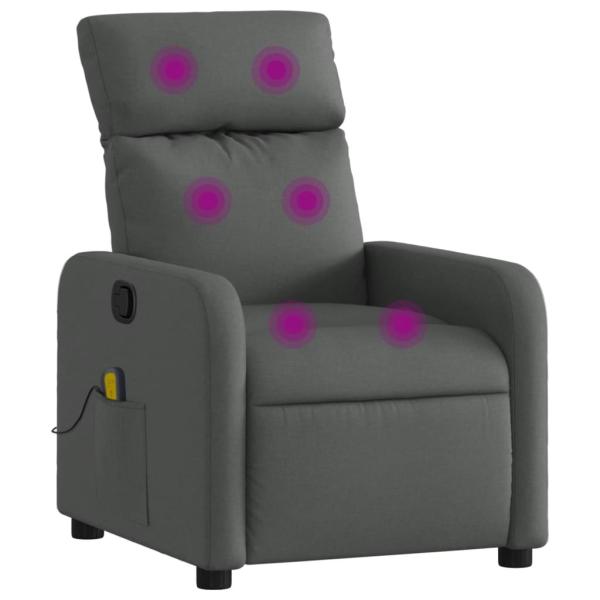 Massage-Relaxsessel, Stoff, Dunkelgrau